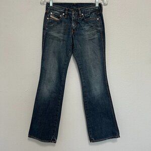 Diesel Industry Denim Division Distressed Wash Straight Leg Low Rise Jeans